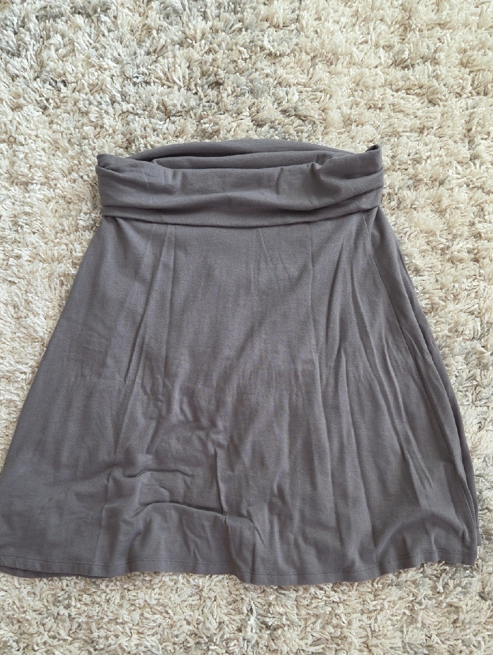 Old Navy Taupe Fold-Over Waist A-Line Skirt